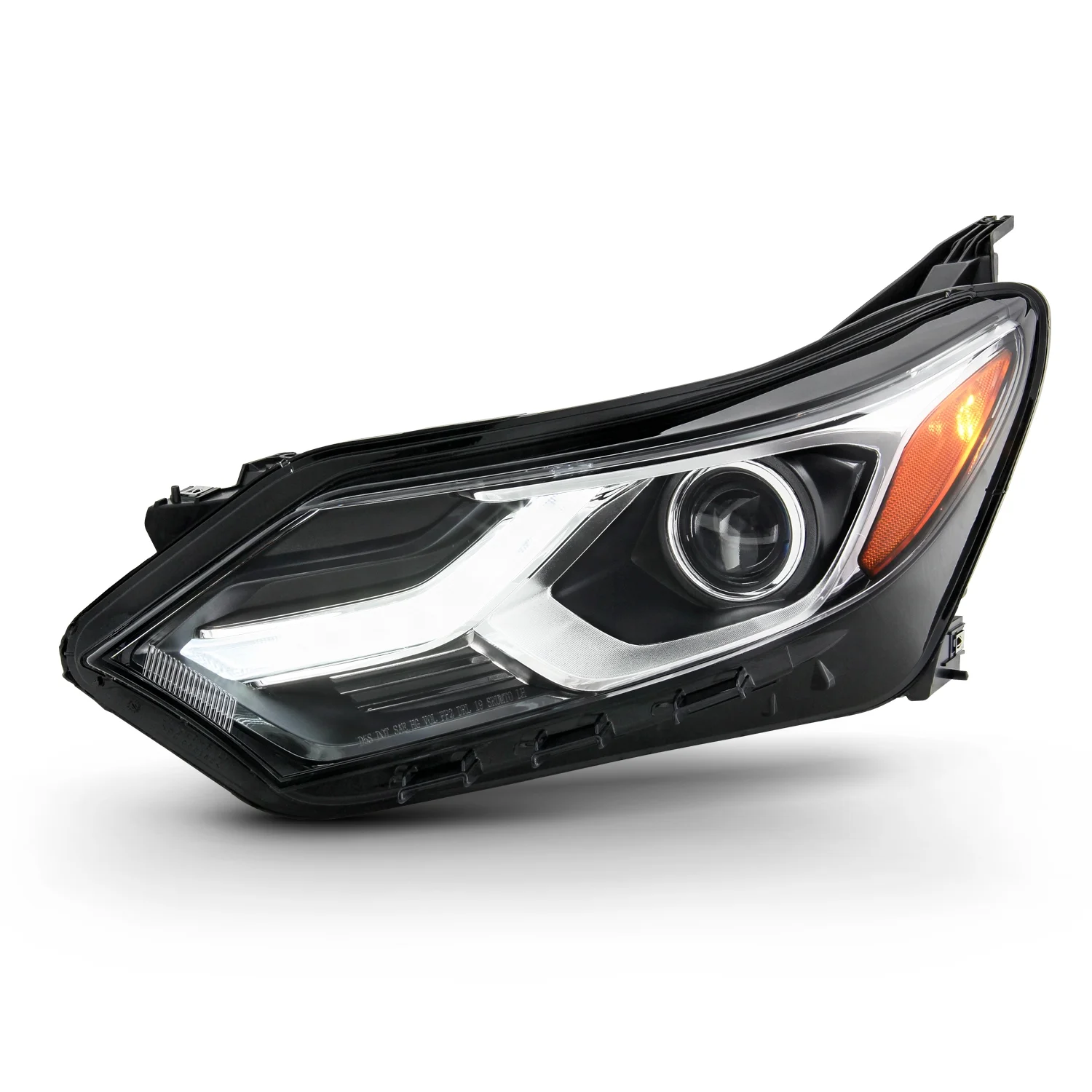 AKKON - Fits 2018 2019 2020 2021 Chevy Equinox [Halogen Type] LED Tube DRL Chrome Headlight Driver Left Side Headlamp 18 19 20