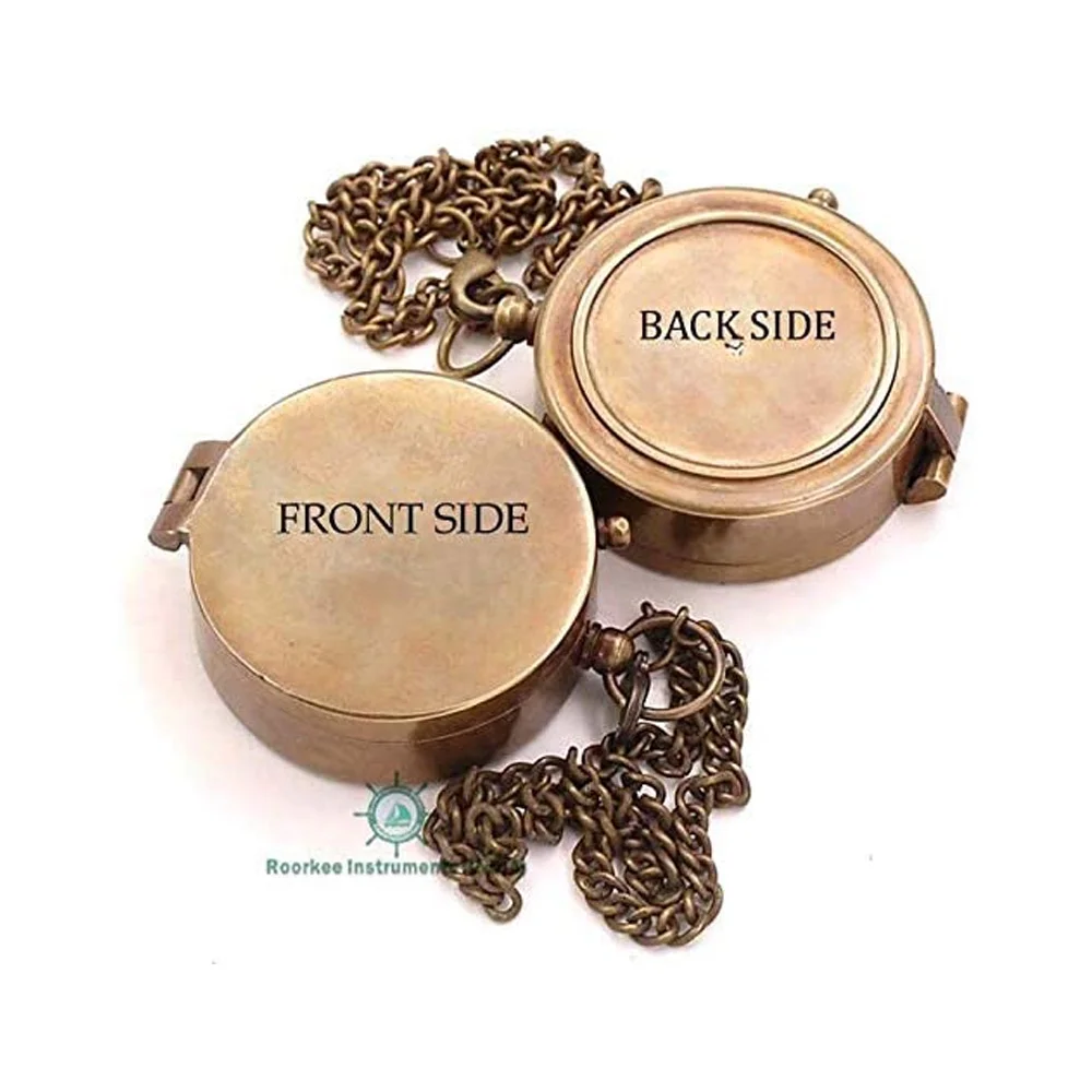 Rii Brand Brass Bronze Color Working Compass with Case for Husband