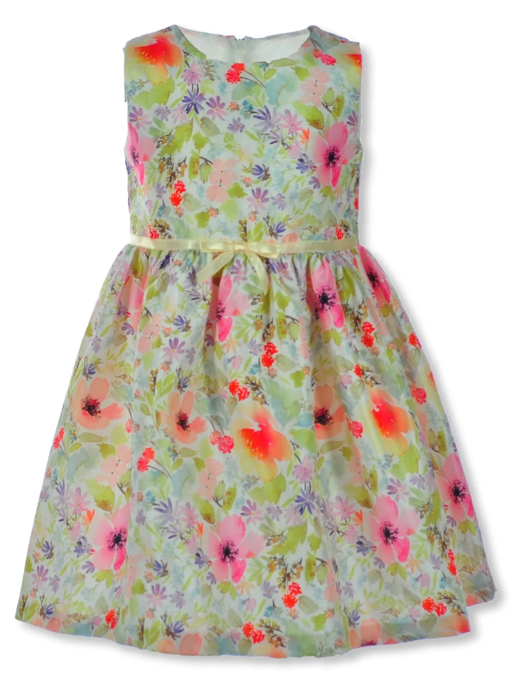 Bonnie Jean Girls' 2-Piece Floral Dress With Jacket Outfit - yellow, 6x (Little Girls)