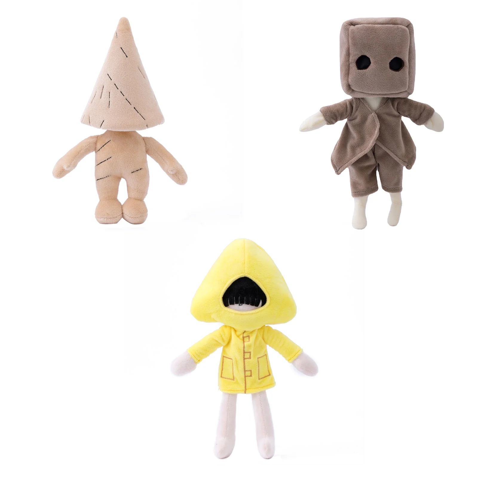 Little Nightmares 2 Plush Toy, Little Nightmares Plush Toy 12inch,( Six、Mono and Nomes Mushroom Man ) Stuffed Plush Doll Birthday Gifts, idea Doll Gift for Game Fans