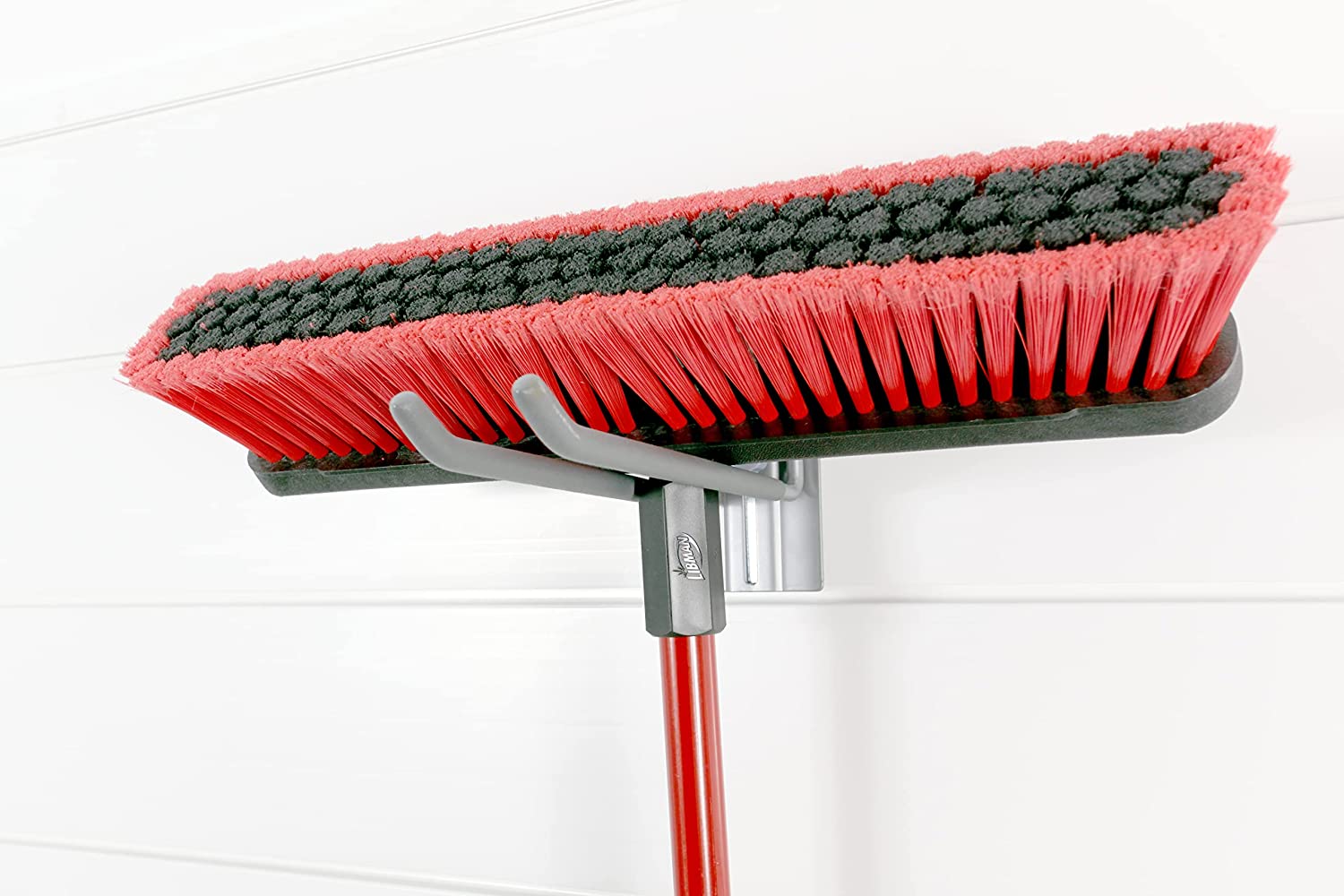 Crownwall Slat Wall Storage Organizer, Heavy Duty Steel 8 Inch Locking Double Hooks, Slatwall Accessories Panels (3 Pack)