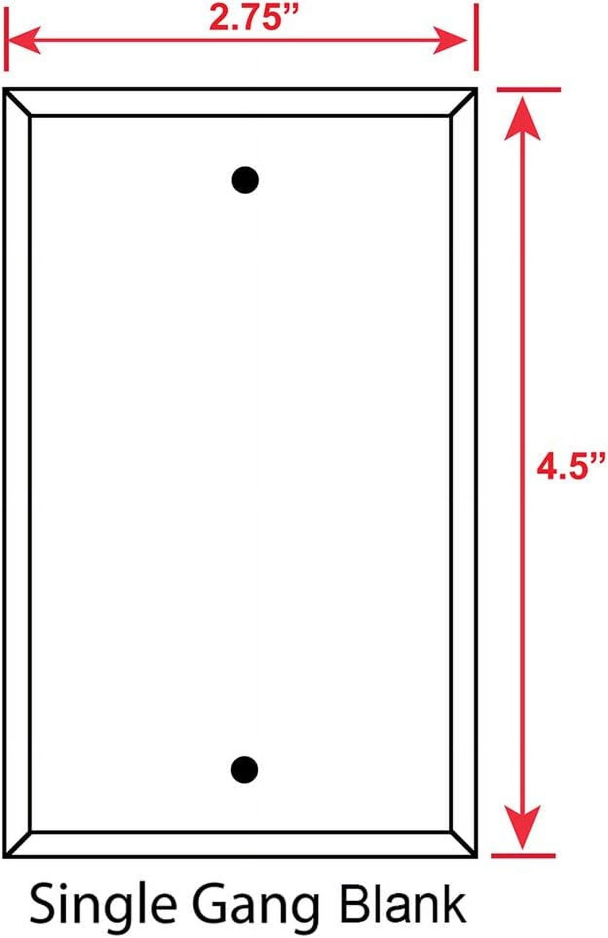 One Gang Blank Switch Plate Cover  Grey And White Marble  Granite Print  (Made In USA)