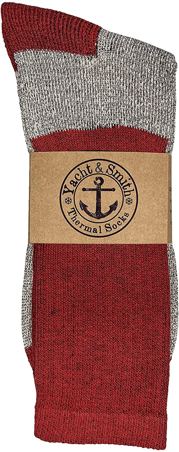 120 Pair Bulk Pack Of Mens Winter Thermal Camping Boot Socks, Cotton Tube or Crew Sock