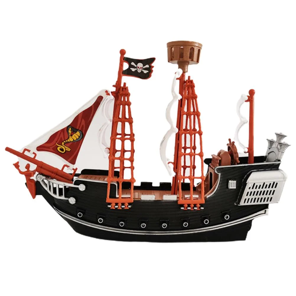 Toma Childrens Kids Pirate Ship Pretend Toy Home Decoration Ornaments Safety Durable Pirate Ship Model for Kids