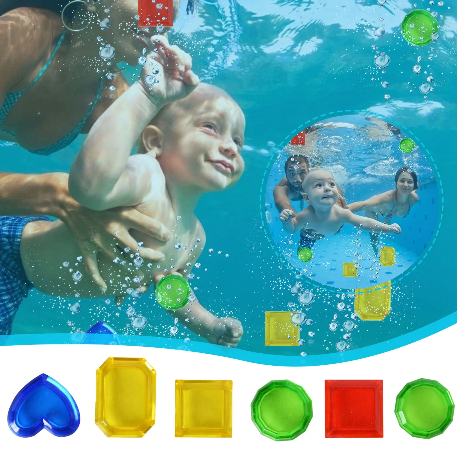 Baby Toys Clearance! Diving Underwater Swimming Colorful Pool Sink RingTraining Under Water Fun Toy Birthday Christmas Gifts for Kids