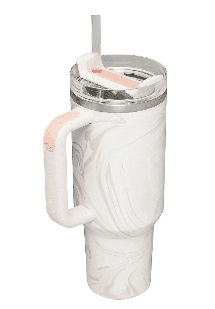 Stanley 40 oz. Quencher H2.0 FlowState Tumbler - Rose Quartz Swirl