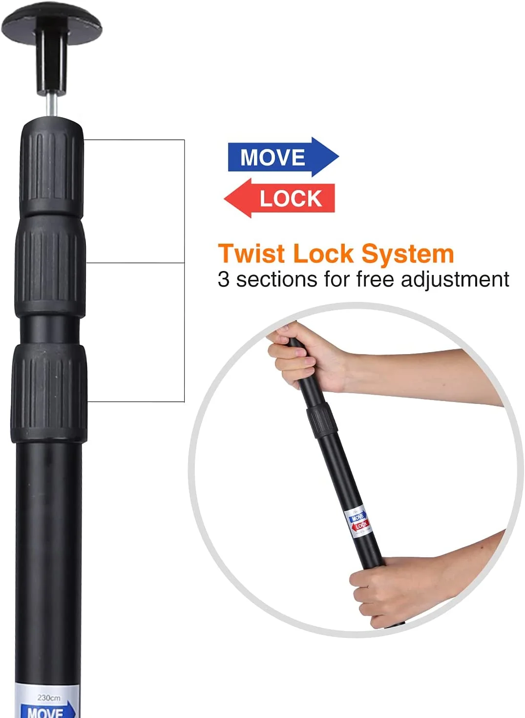 REDCAMP Aluminum Tarp Poles Heavy Duty and Adjustable, Set of 2, 35