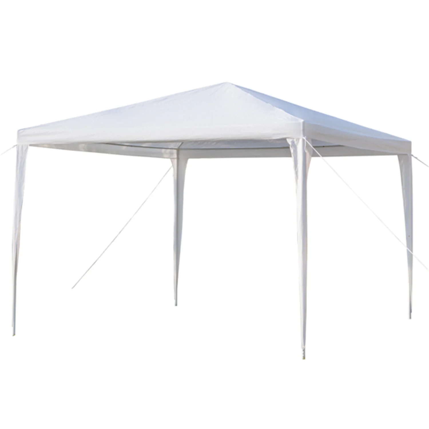 Outdoor Party Tent with 4 Side Walls, 10' x 10' White Backyard Tent for Outside, 2021 Upgraded Patio Gazebo Sunshade Shelter, Outdoor Wedding Canopy Tent for Parties Garden Pool