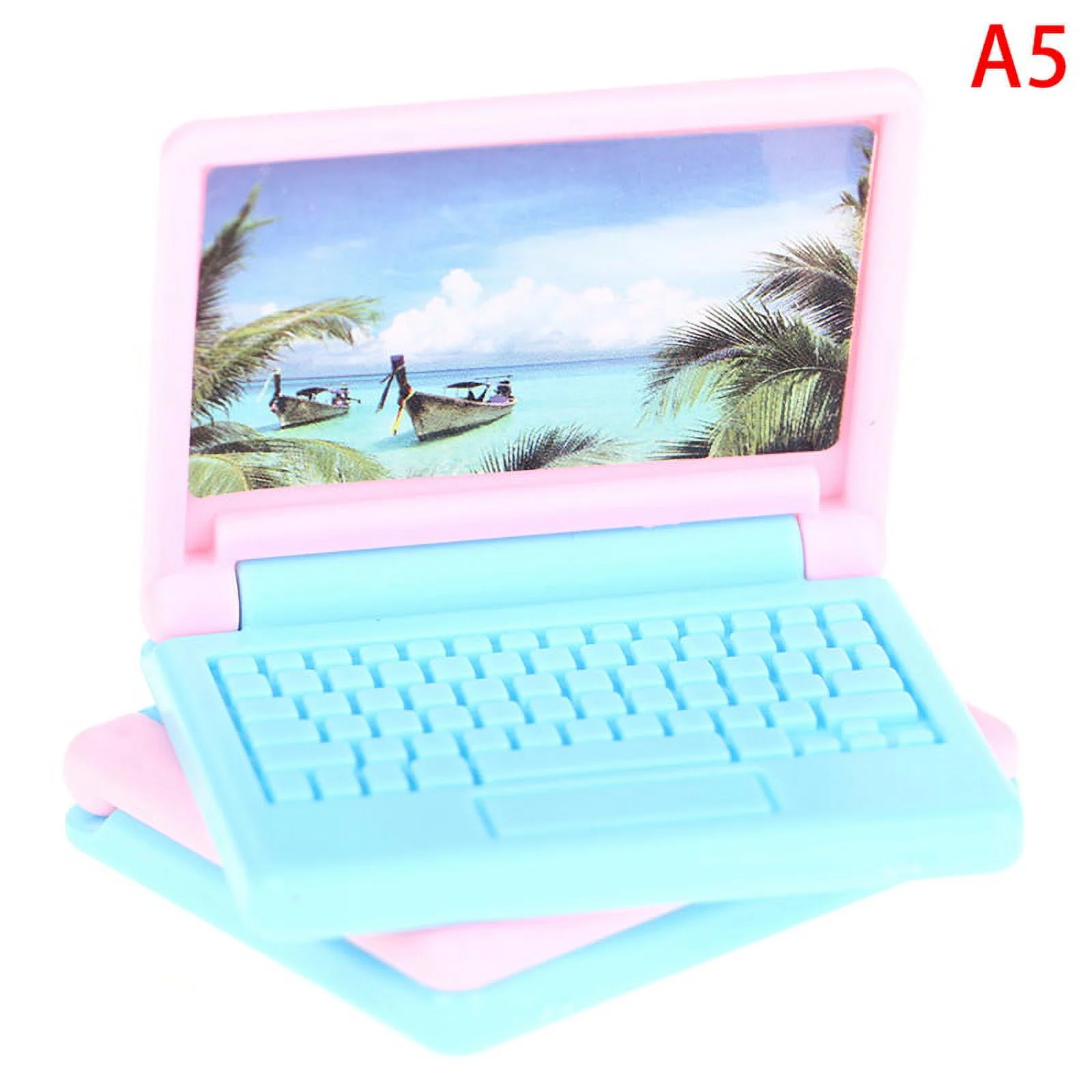 Buytra 2pcs Creative Dollhouse Miniature Modern Computer Furniture For Children Toy