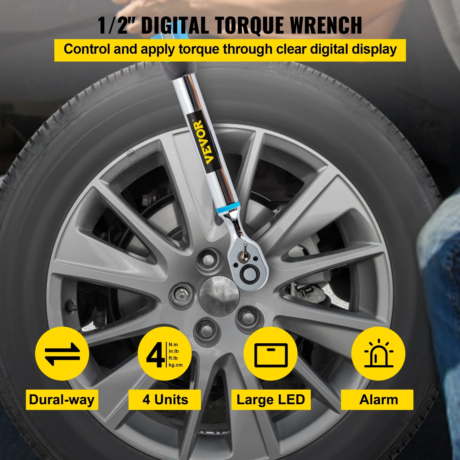 VEVOR Digital Torque Wrench, 1/2