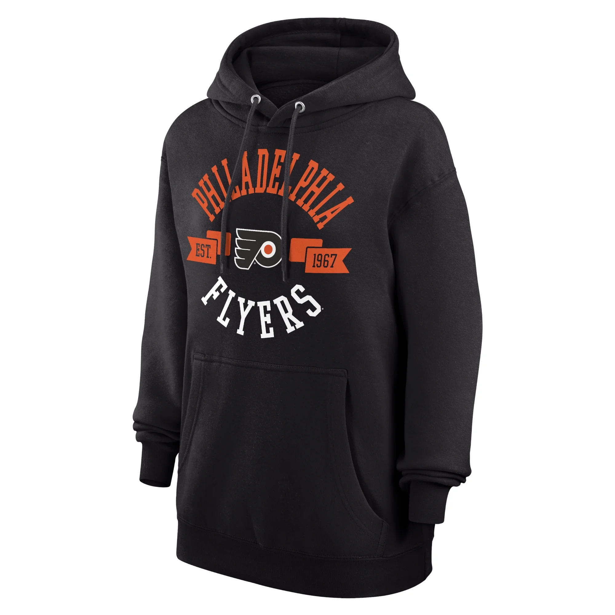 Women's G-III 4Her by Carl Banks Black Philadelphia Flyers City Graphic Fleece Pullover Hoodie