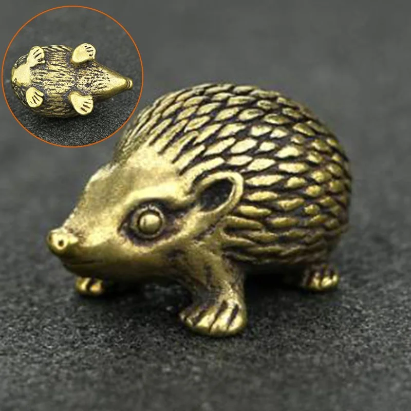 Ana Mini Hedgehog Ornaments Brass Hedgehog Vintage Antique Statue Animal Doll Home Decor Ornaments, Great Home / Office, Decor