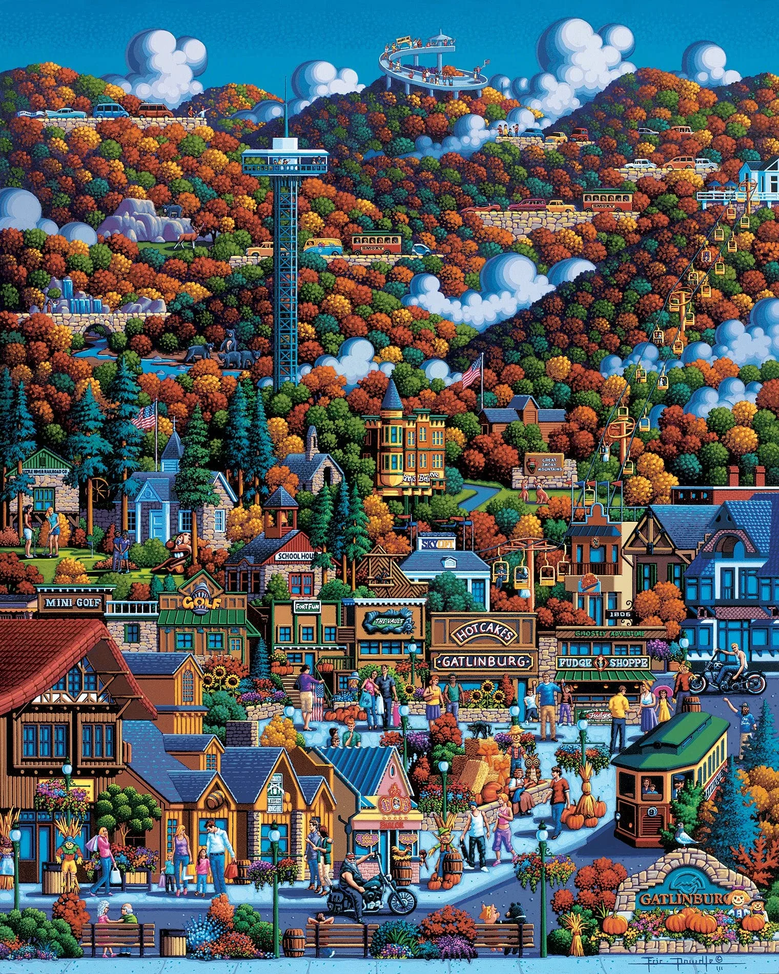 Dowdle Jigsaw Puzzle - Smoky Mountain National Park - 500 Piece