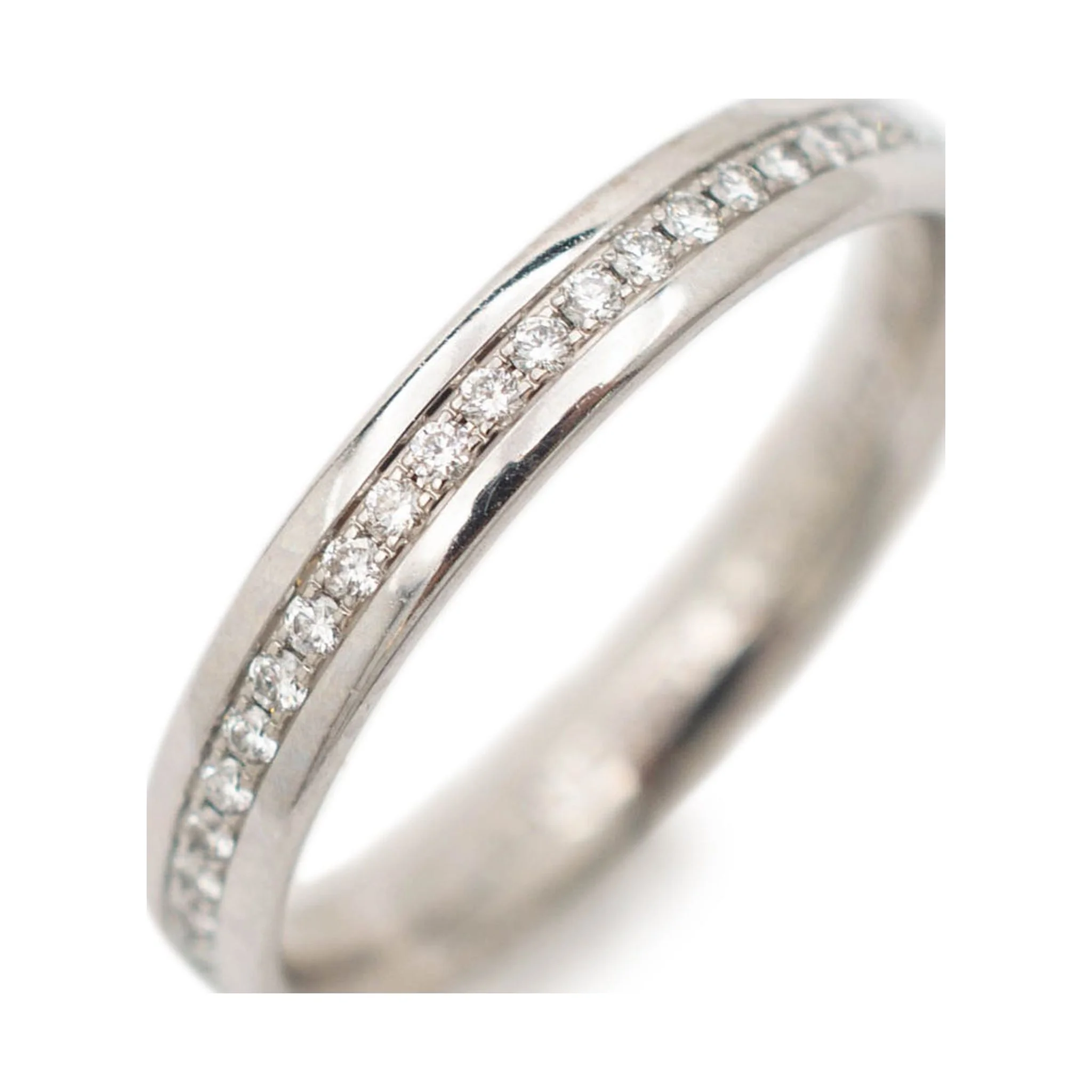 Ladies Tiffany & Co. Metro Full Circle 18K White Gold Diamond Wedding Band