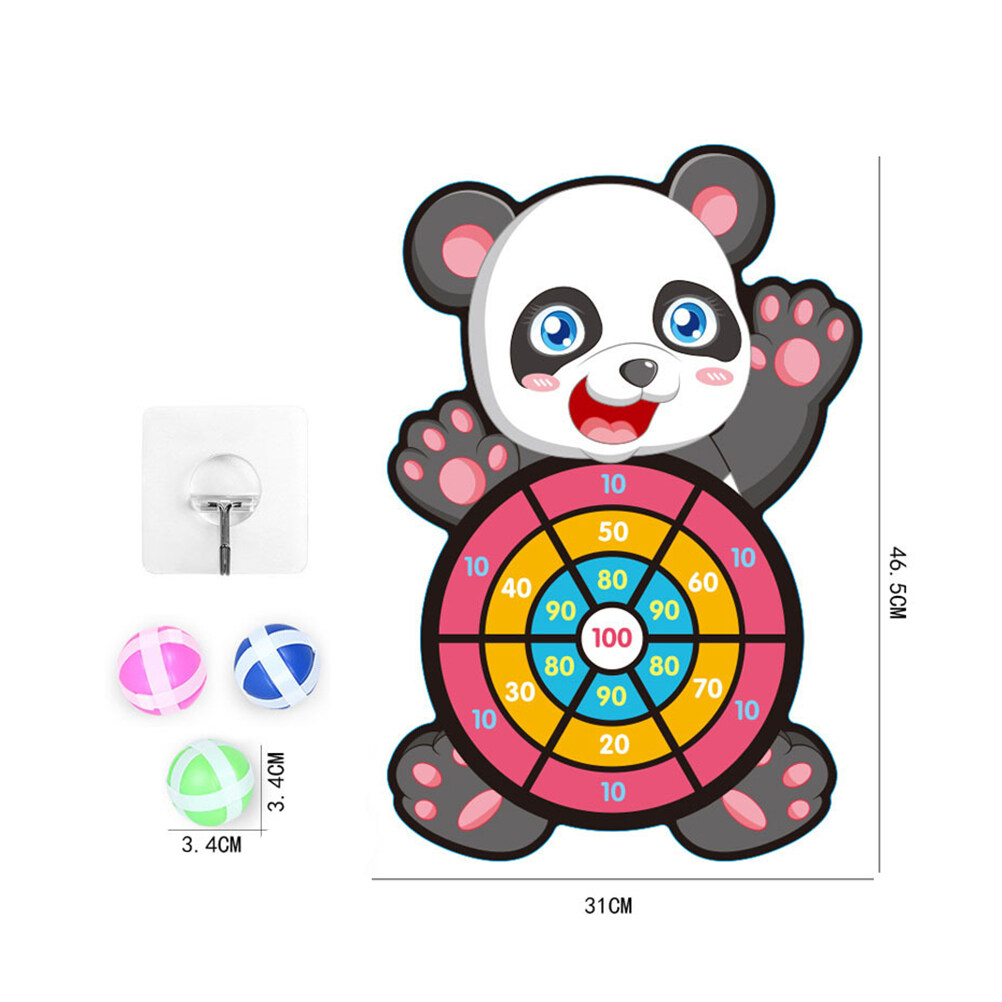 1 Set Throwing Darts Toy Children Sticky  Balls Dart Board Interactive Toy