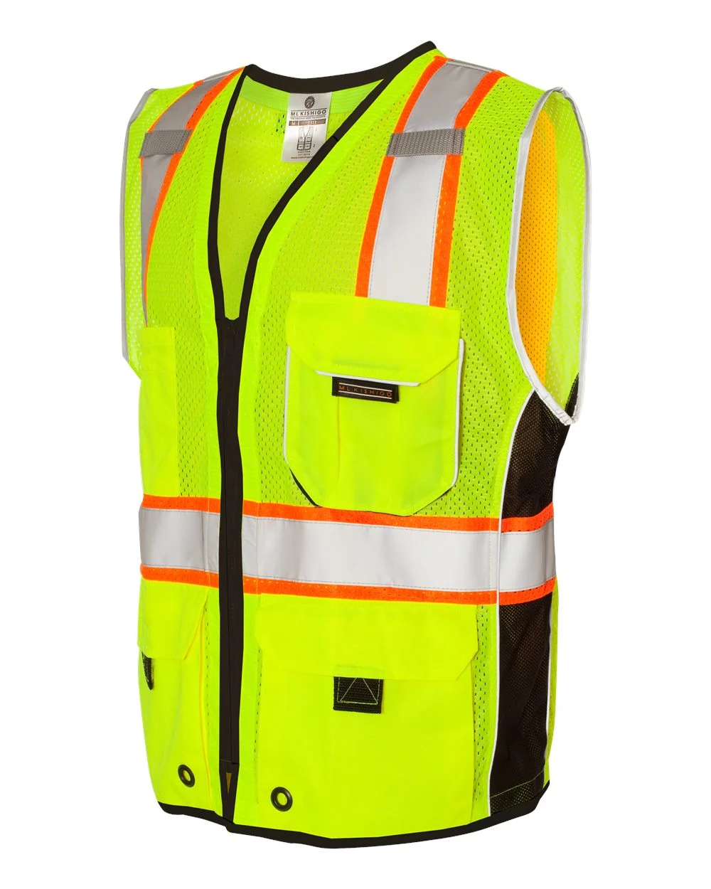 Kishigo Premium Black SeriesÂ® Heavy Duty Vest 1513-1514 Lime 4XL