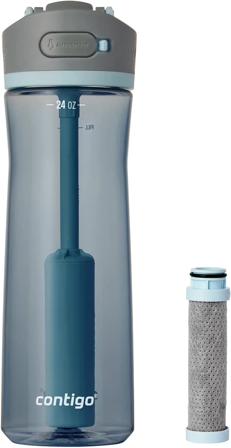 Contigo 24 oz. Wells Plastic Filter Water Bottle - Dark Ice