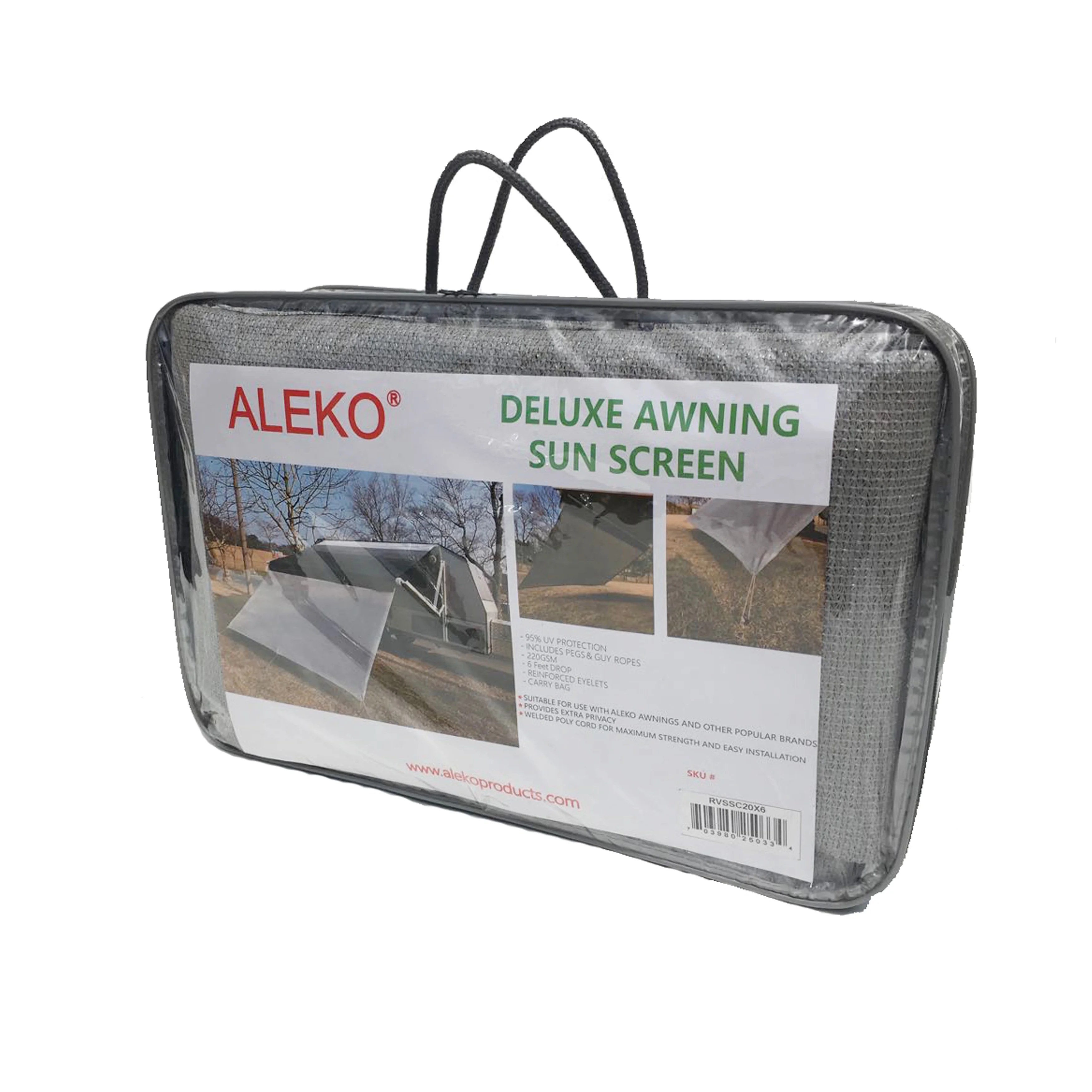 ALEKO RV Deluxe Awning Sun Screen - 8 x 6 Feet - Gray Mesh