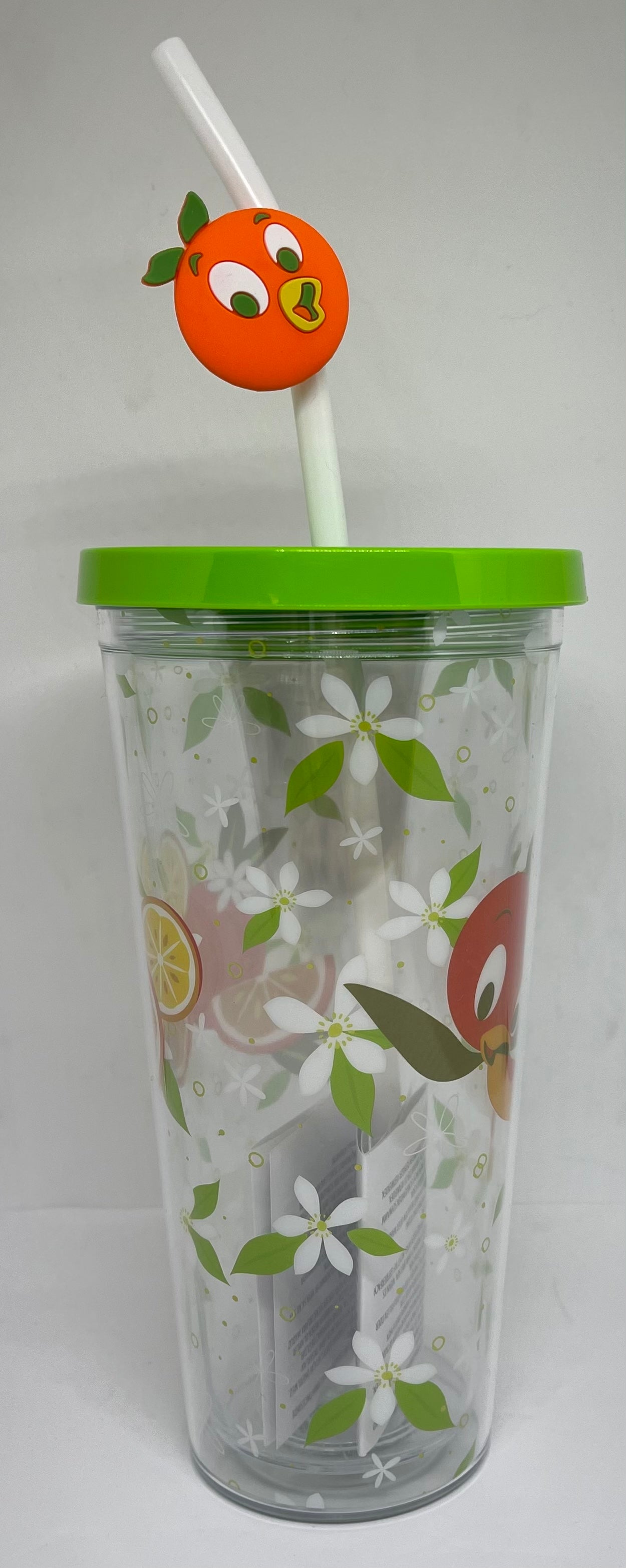 Disney Parks Orange Bird Hello Sunshine Sipper Straw Tumbler Cup with Straw New