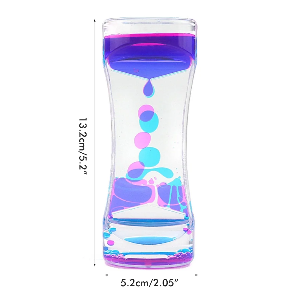 Buumin Colorful Liquid Timer Anxiety Relief Toys Liquid Motion Timer Bubble Timer Oil Hourglass Toys for Kids and Adults