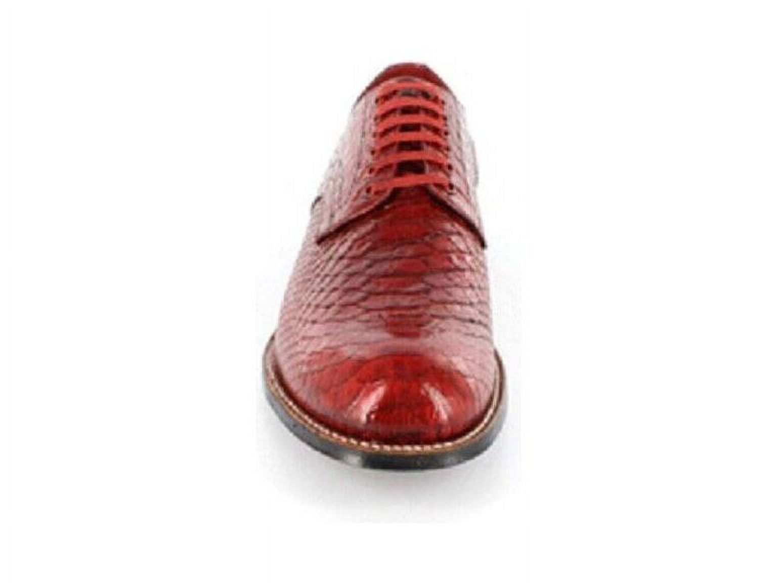 Stacy Adams Madison Anaconda Print Leather Shoes Red 00055-600
