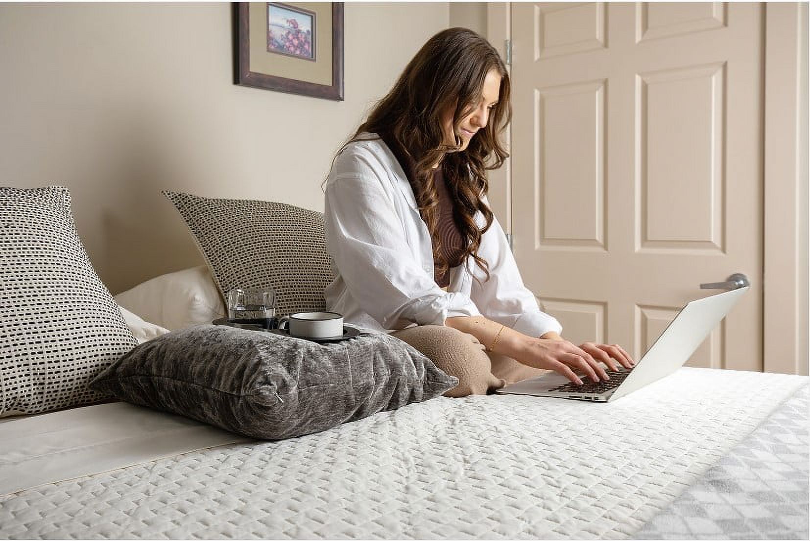 Nesty  Nesty Pillow The Original Designer Pillow that Flips into beverage Caddy; Holds Two Drinks and Remote and Phone