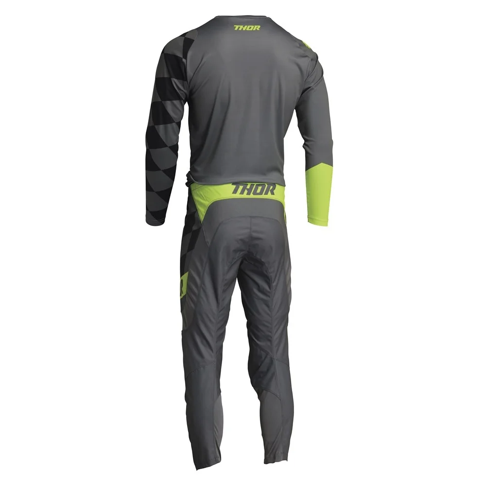 Thor Youth Sector Birdrock Jersey and Pant Combo Grey/Acid (Youth Small / Pants 22)