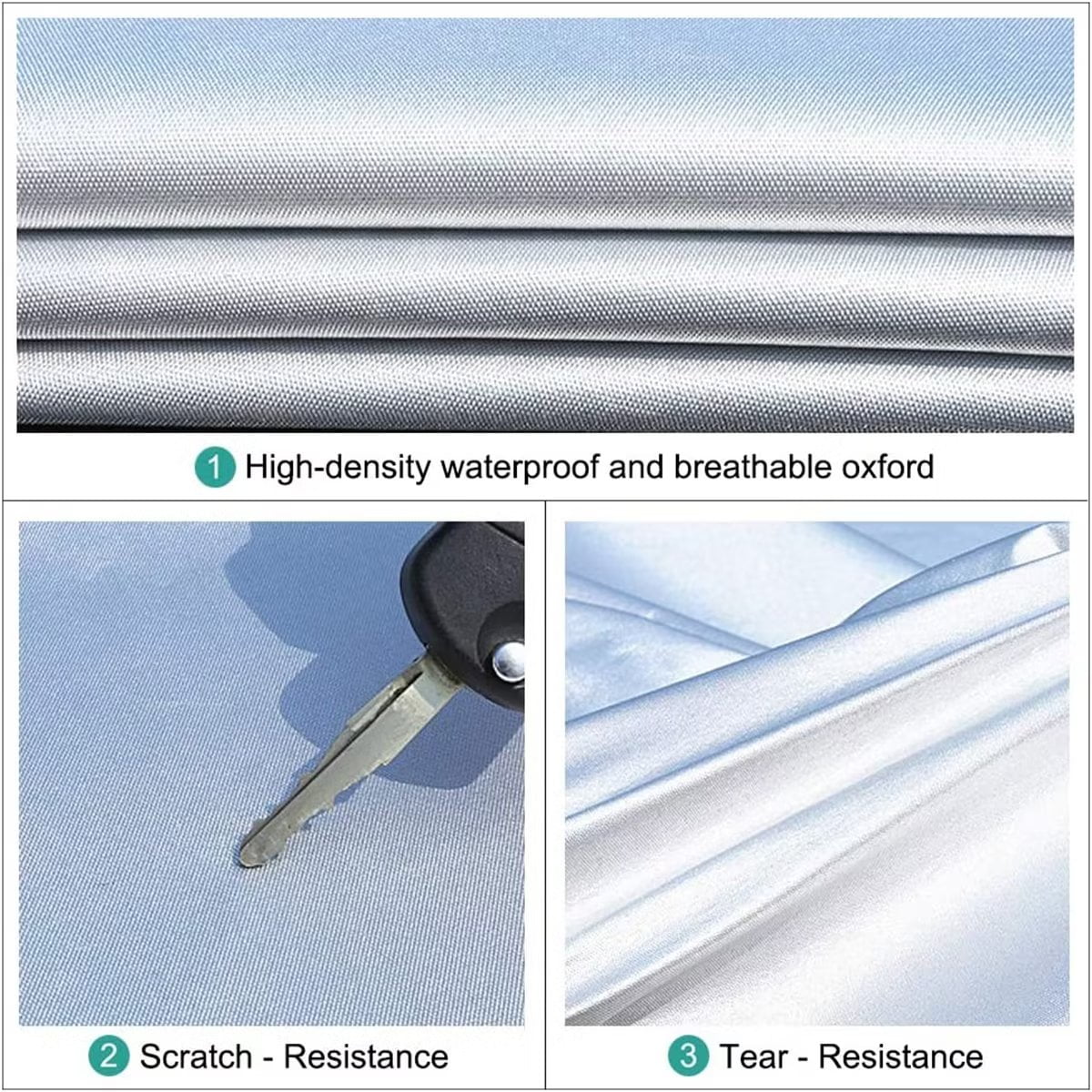 KouKou SUV Car Cover Custom Fit Subaru Outback from 1994 to 2022, Oxford Full Exterior Cover Waterproof All Weather, Silver