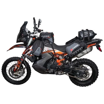 Tusk Excursion Rackless Luggage System w/ X-Small Dry Duffel Tail Bag Standard Heat Shield For SUZUKI V-Strom 1000 DL1000 2002-2009,2012,2014-2016,2018-2019