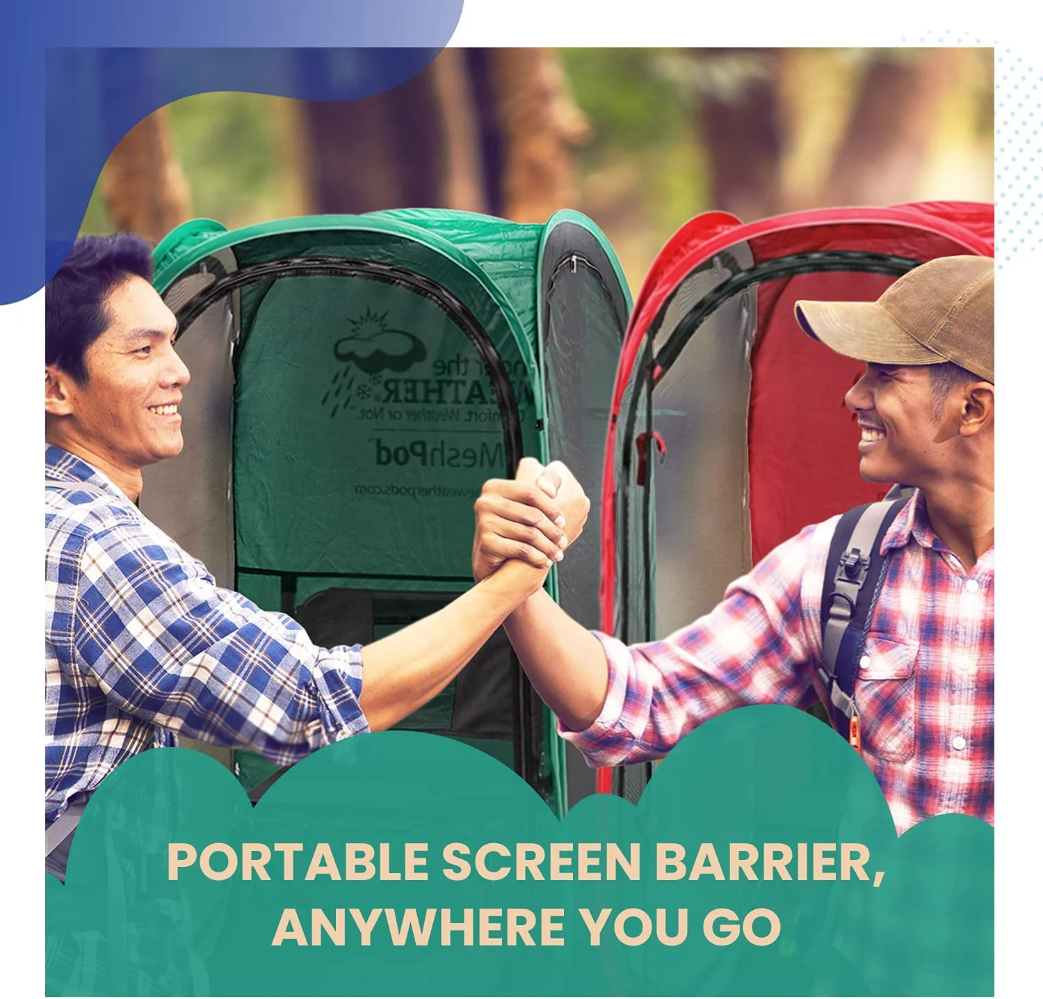 1-Person Bug-Screen Pod – Pop-Up 1-Person Mosquito Screen Tent Made with Fine Gauge, No-See-Um Proof Mesh