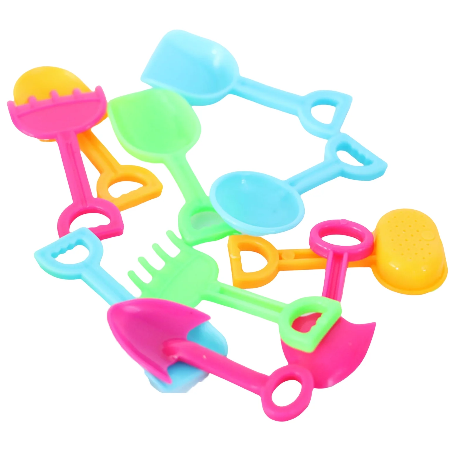 Hesroicy 10Pcs 1/12 Miniature Beach Toys Decoration Dollhouse Shove Rake Sand Digging Tool Micro Landscape Supply