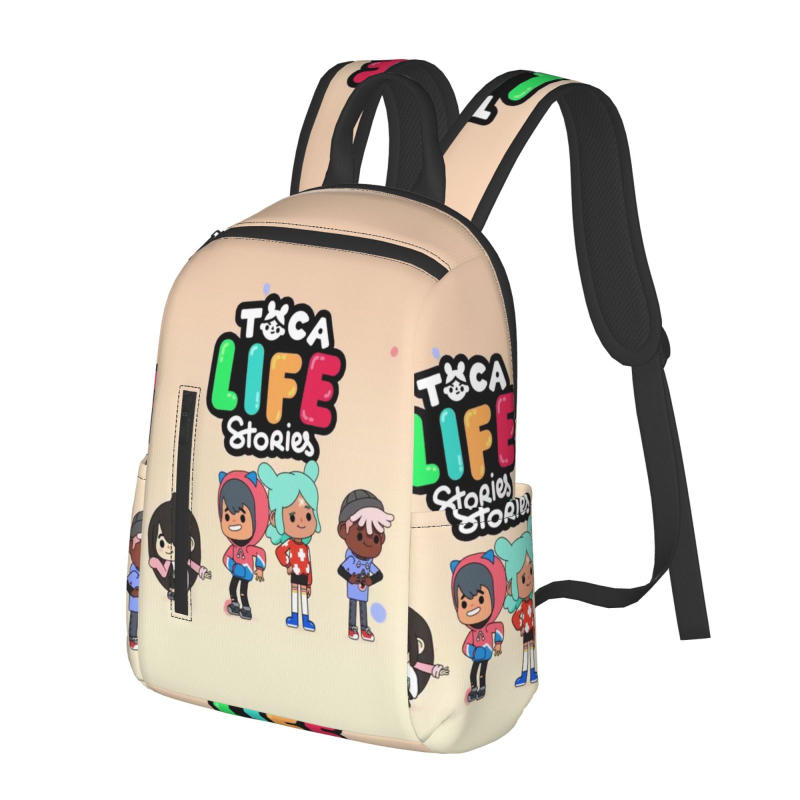 Toca Boca Life Backpack Student School Bag Bookbag Satchel Lightweight Unisex Daypack Knapsack Rucksack For Kids Teens Adult