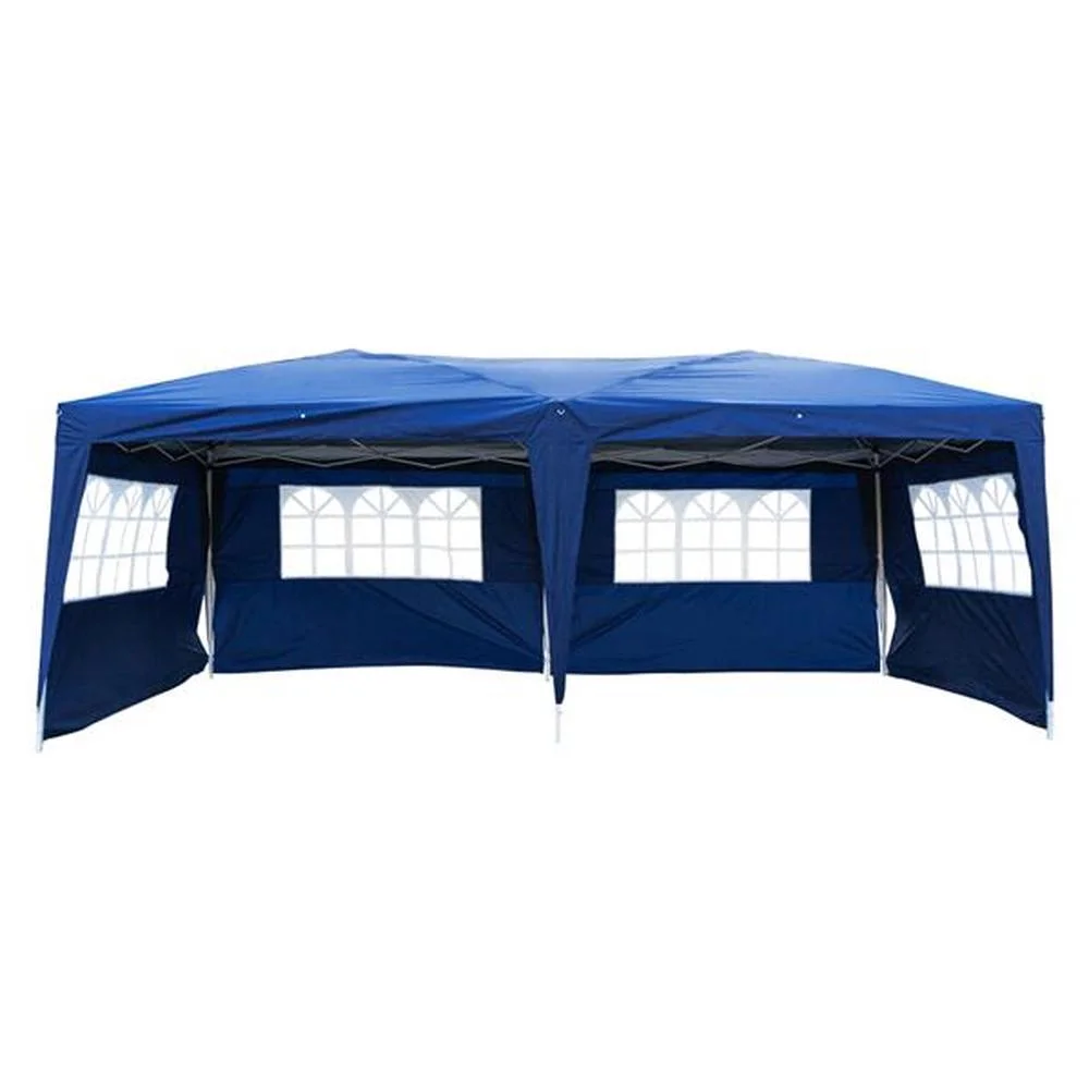Goshping 3 x 6m Four Windows Practical Waterproof Folding Party Tent Blue