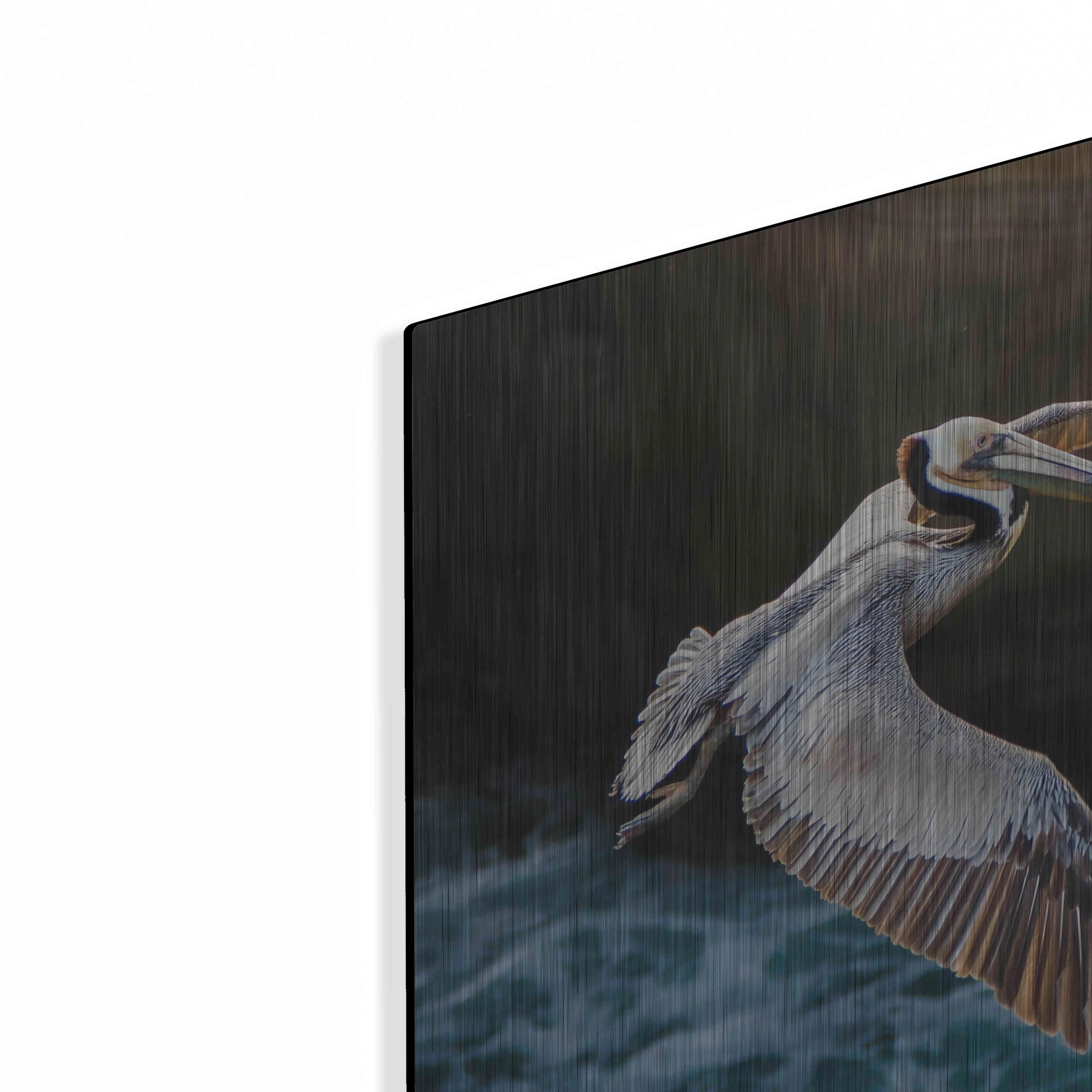 Luxe Metal Art 'Pelican Flight' by Chris Moyer, Metal Wall Art, 16