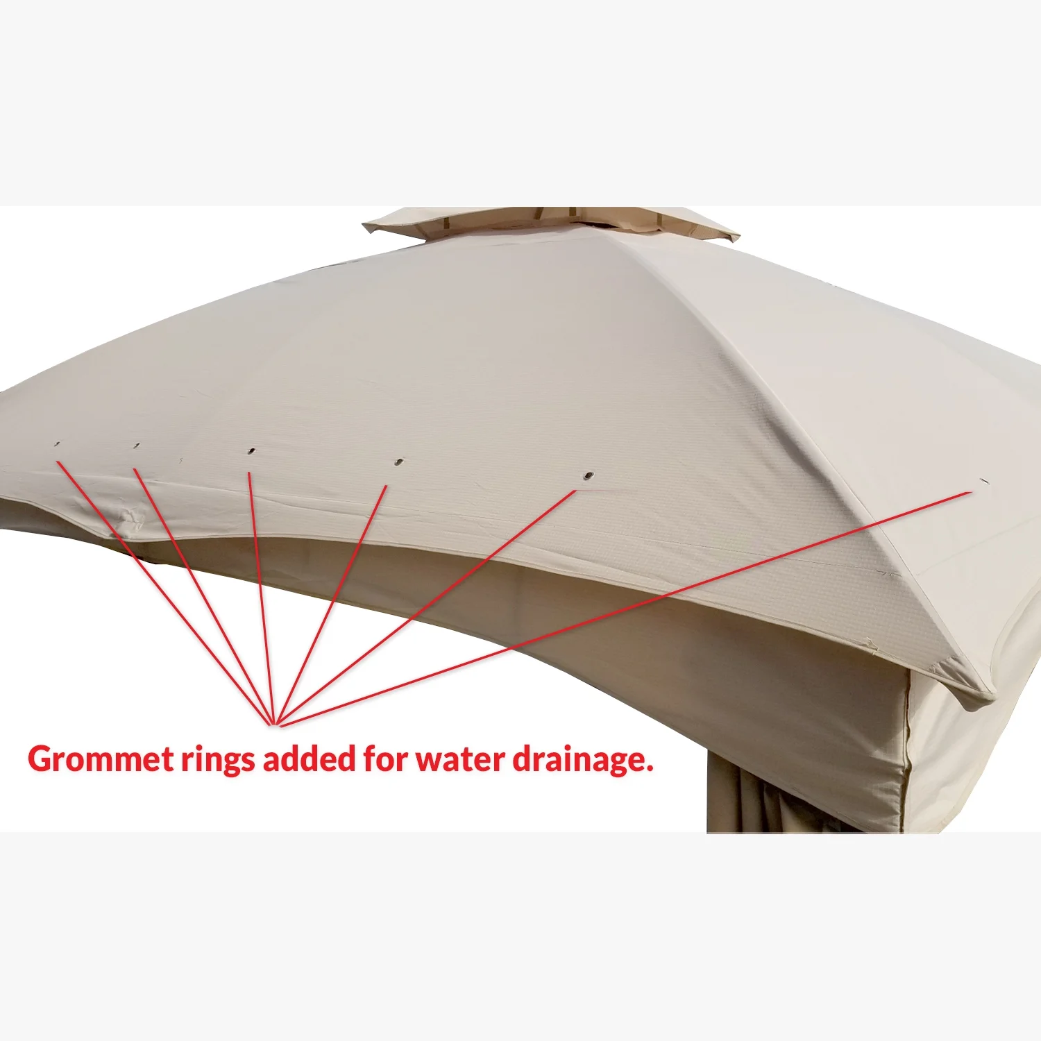 Garden Winds Replacement Canopy Top Cover for the Allen Roth 10x12 Gazebo -Standard 350 - Stripe Canyon