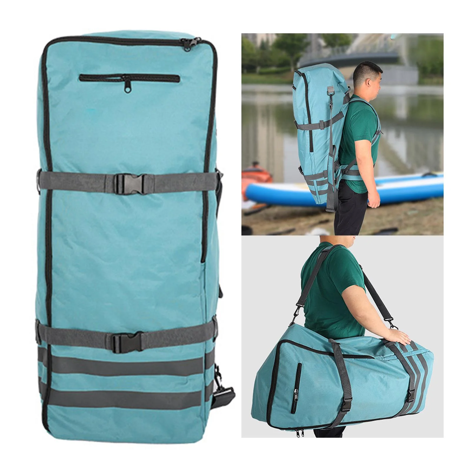 paddle Board Travel Bag Adjustable Straps Inflatable Paddleboard Backpack for Kayak Safety Leash Fishing Surfing