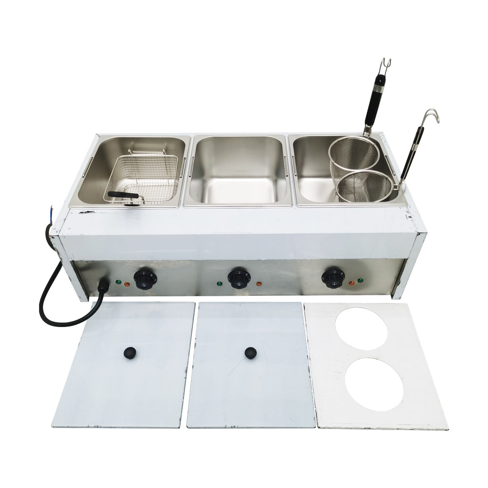 Techtongda 3 in 1 Fryer Noodle Cooker Noodle Cooking Machine Deep Frying Stove Kanto Cooking 220V