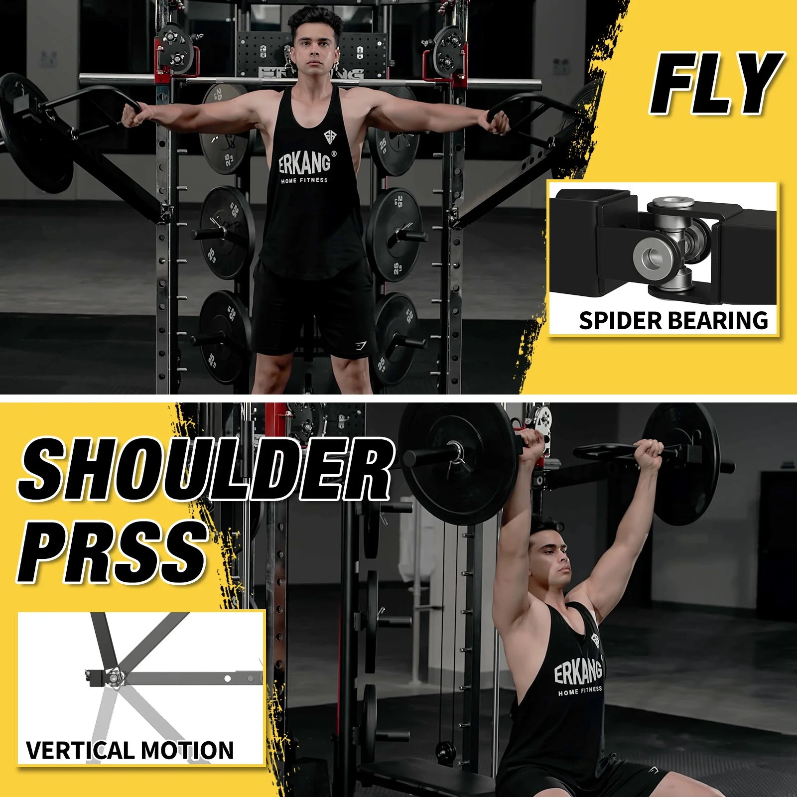 Mikolo Adjustable Jammer arms for power cage, Fit 2*2 Power Cage, Rated 600LBS for Body Strength Training