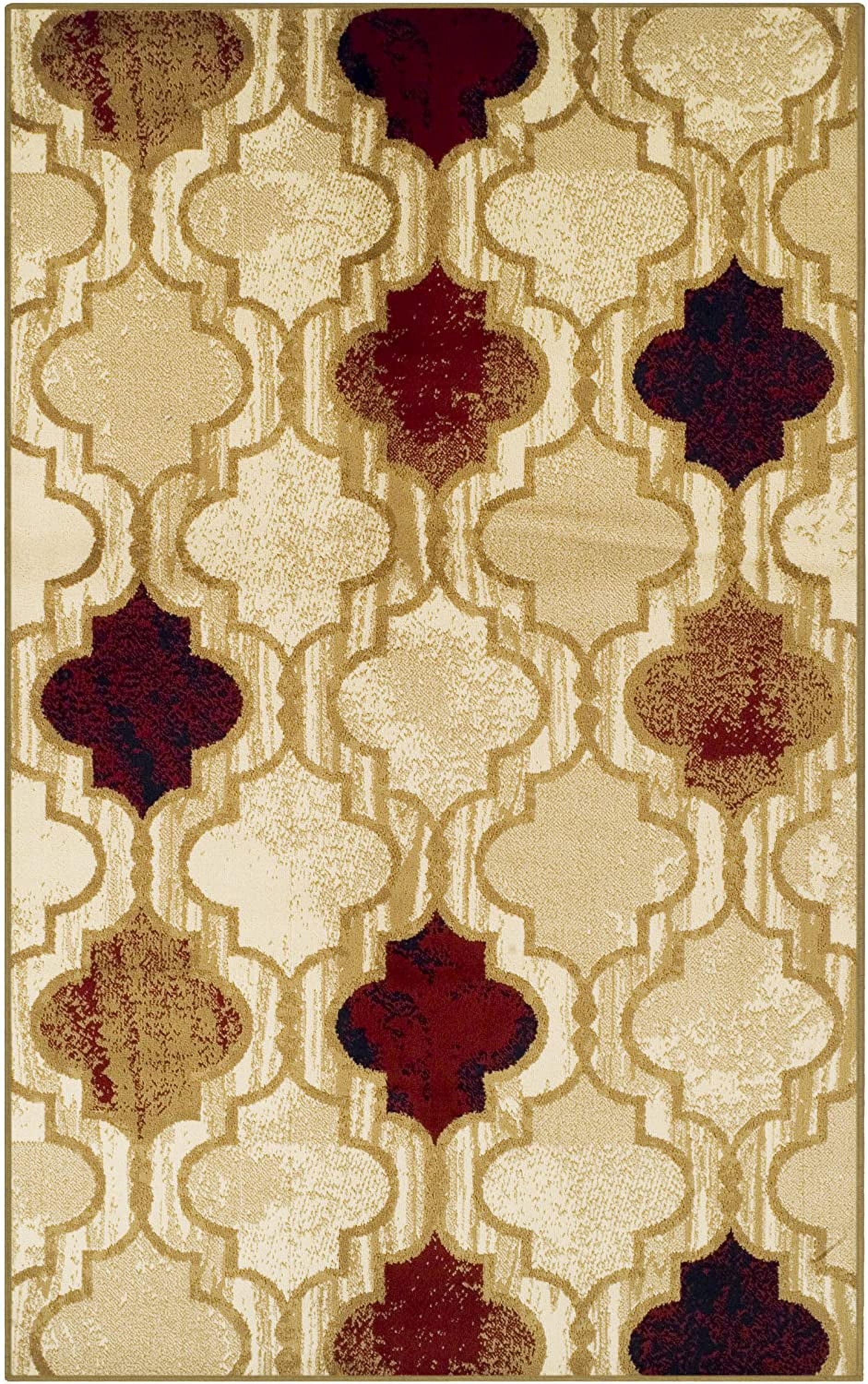 BNM Indoor Small Area Rug With Jute Backing, Perfect For Kitchen, Living Room Rugs For Home Décor, Dining Room Plush, Durable & Non-Slip, Viking Collection, 8' X 10', Beige