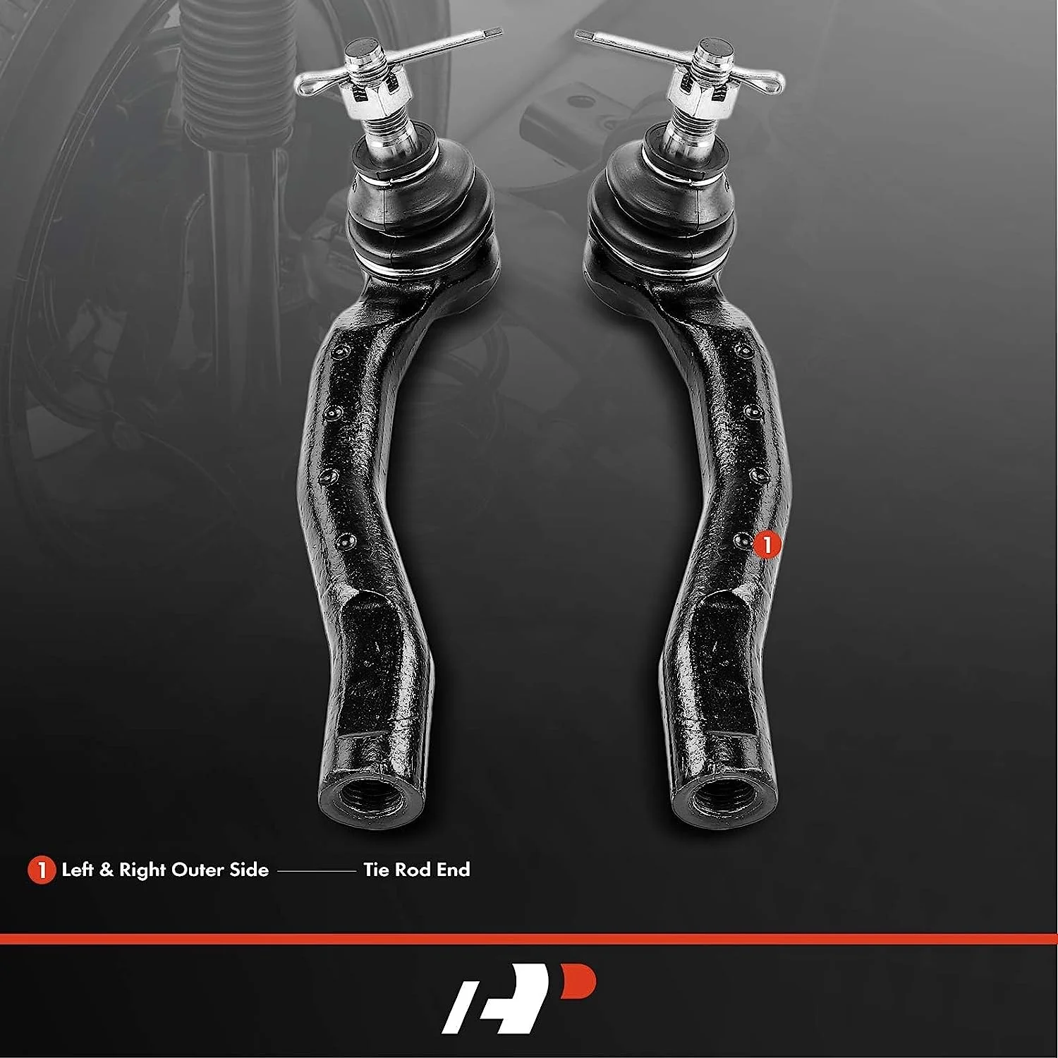 A-Premium Set of 6, Front Suspension Kit, Lower Control Arm Ball Joint Tie Rod End Sway Bar Link Compatible with Nissan X-Trail XTrail 2005-2006