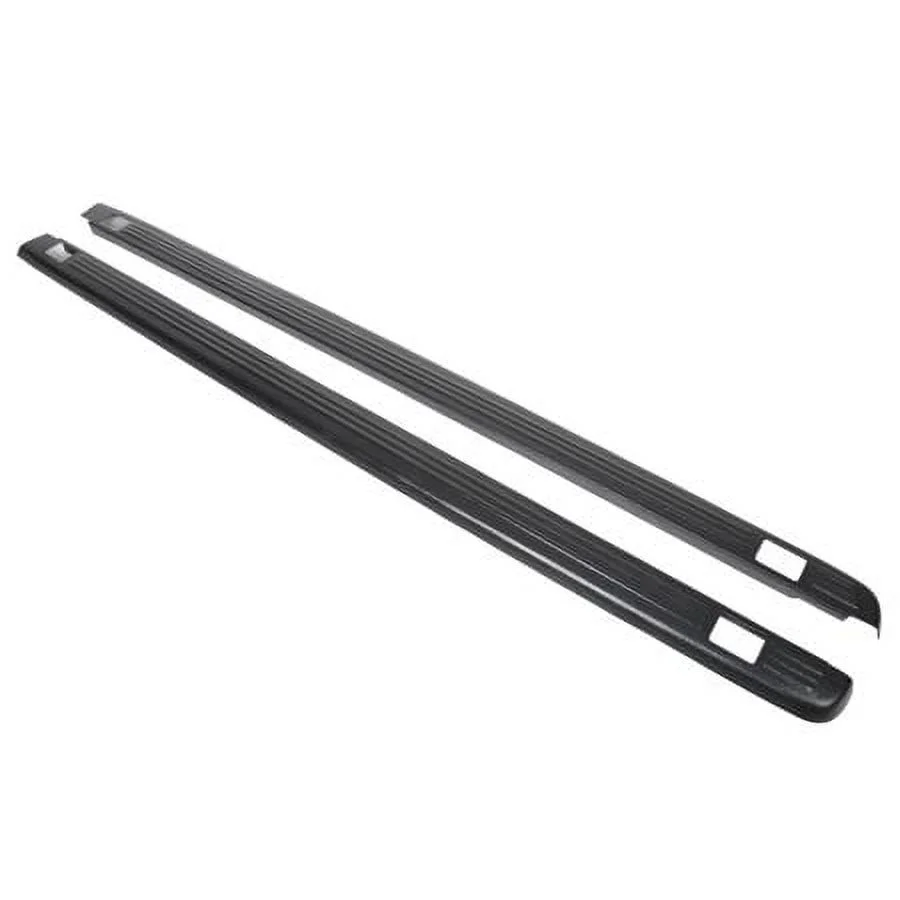 ECOTRIC Truck Bed Rail Caps W/Holes Black Ribbed Finish for 1999-2006 Silverado & Sierra 1500 2500 (Classic only) with Stake Holes. 6.5ft Bed (Set of 2).