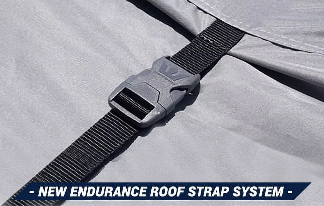 S2 Expedition EX2FW3334G Outdoor Fifth Wheel Trailer Vehicle Cover by Eevelle | Fits 33 - 34 Feet | Gray