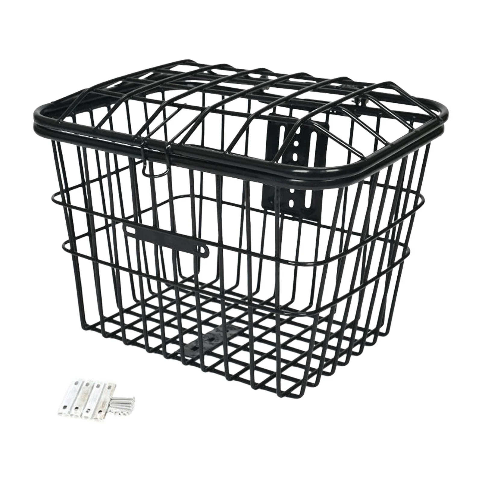 Storage Basket Metal Wire with Cover Accessories for Mountain Bikes