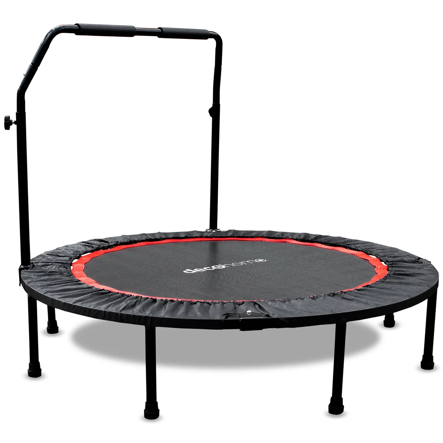 Deco Home 48-inch Indoor/Outdoor Fitness Trampoline, Folding Mini Rebounder with Adjustable Handle Bar, Durable Steel Construction