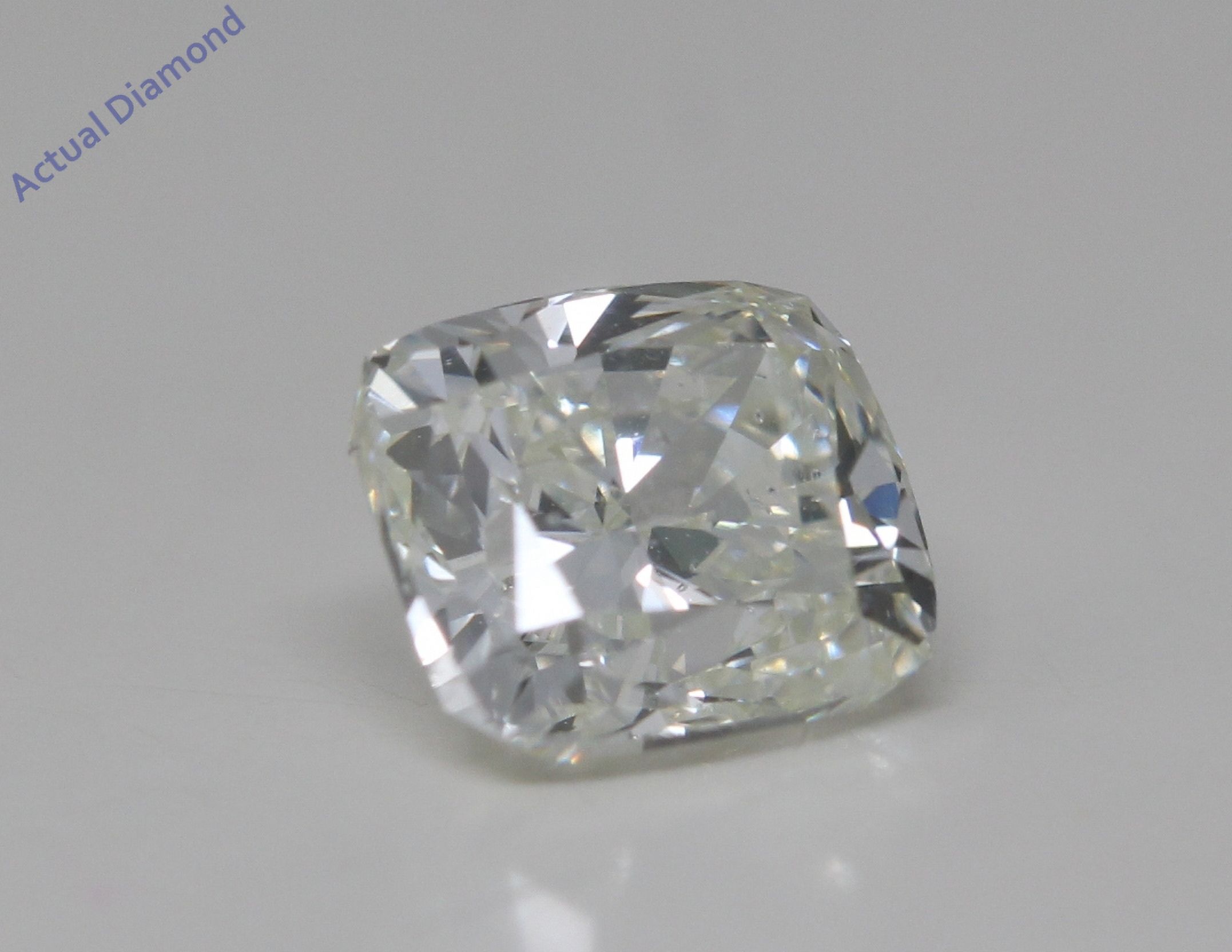 Cushion Diamond Solitaire Engagement Ring,14K White Gold (1.01 Ct,G Color,SI1 Clarity) HRD Certified