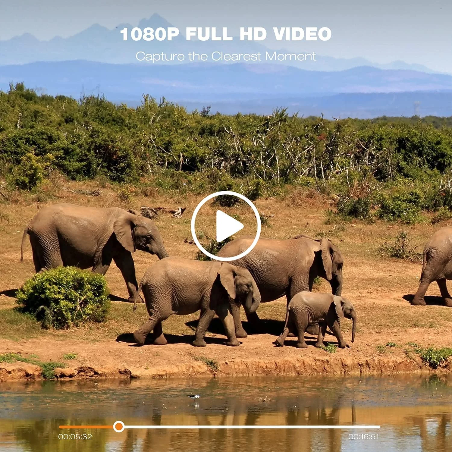 CAMPARK Trail Camera 1080P Game Camera with 3 PIR Night Vision Waterproof Hunting Deer Trail Cam with SD Card