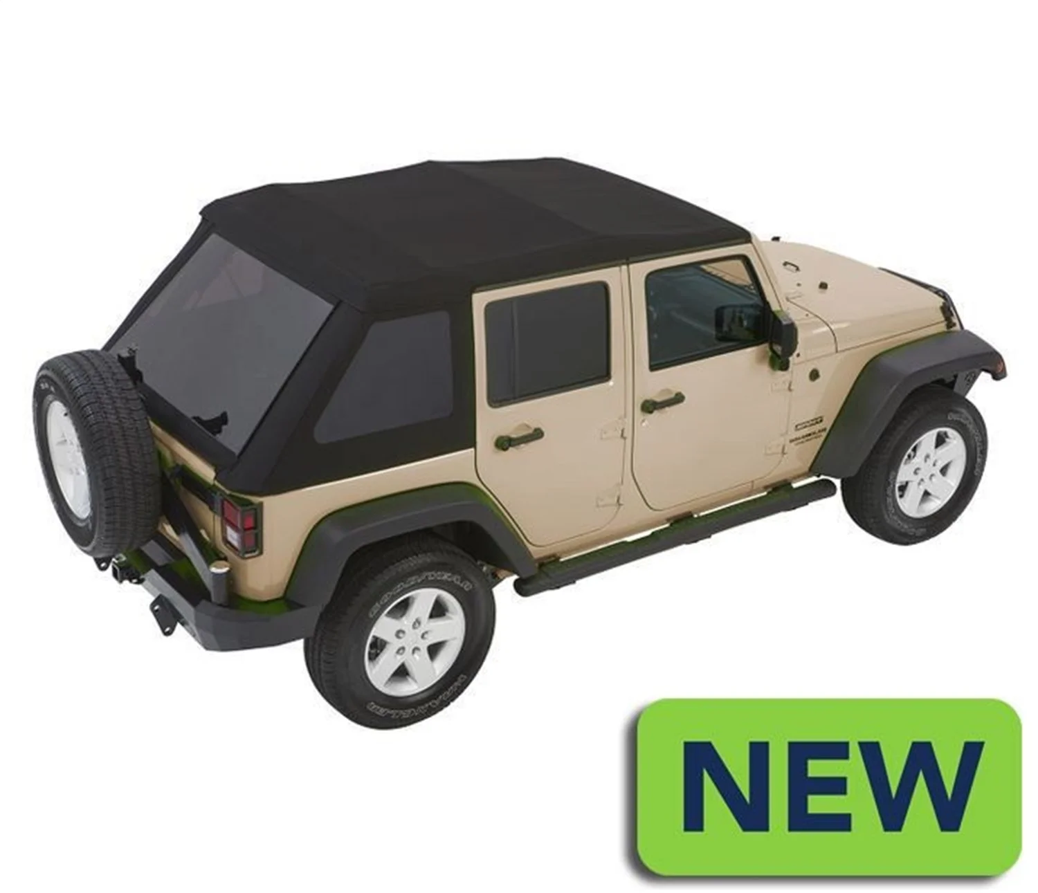 Bestop 54923-17 TrekTop NX Glide Convertible Soft Top Fits 2007-2018 Jeep Wrangler JK, 4-door