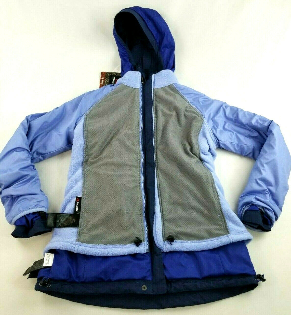 new Marmot women jacket hooded Sulphide Comp Polartec 100 #900914 navy sz M $230