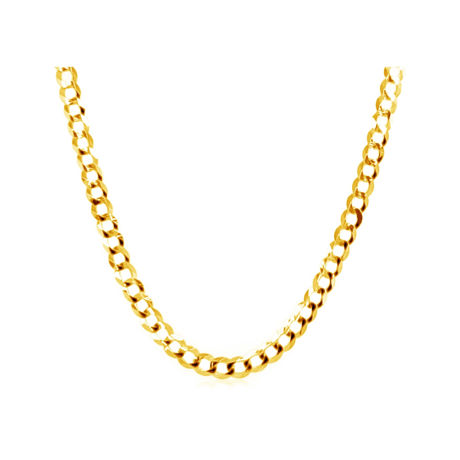 2.4mm 10k Yellow Gold Curb Chain 18 in