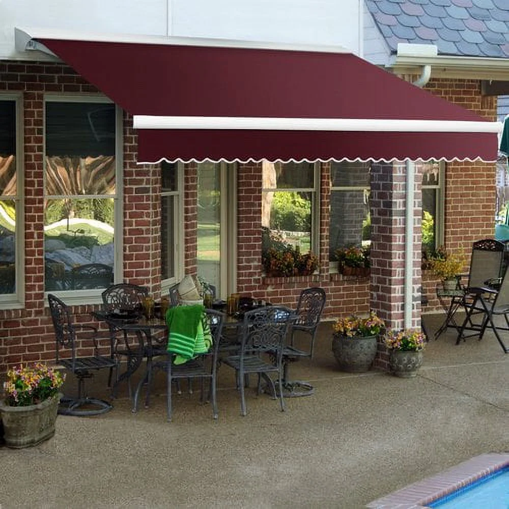 Awntech Destin-LX with Hood Left Motor with Remote Motorized Retractable Awning